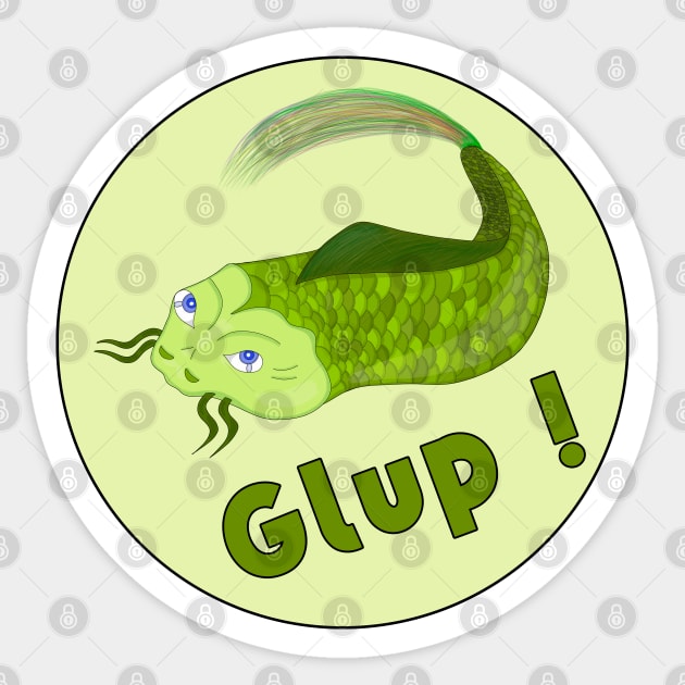 Funny Fishing Glup Sticker by DiegoCarvalho